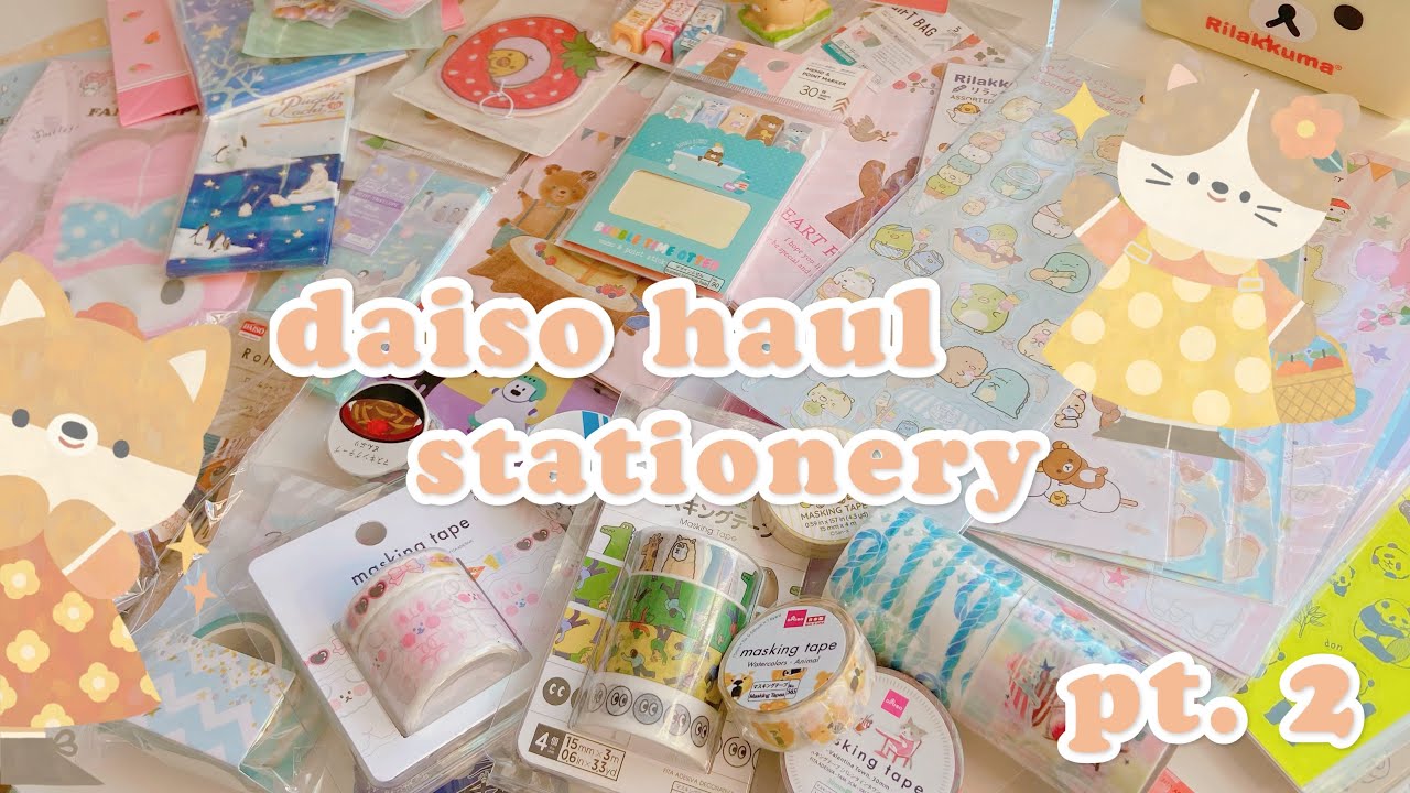 daiso stationery haul pt 2 of my shopping addiction + washi swatching 
