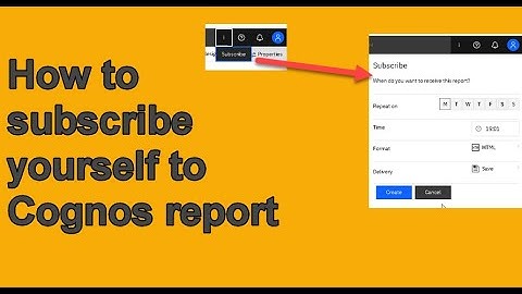 100 Cognos Report Subscription