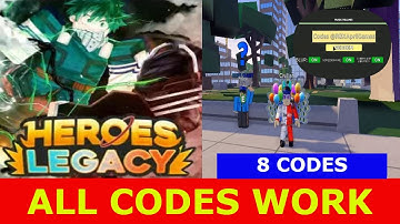 * ALL CODES WORK *   8 CODES! [AFO + OFA] Heroes Legacy ROBLOX