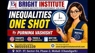 Inequalities | Reasoning | Banking | SSC | State Exams | Punjab | Railway
