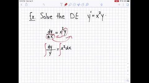 Separable Differential Equations: Example 1