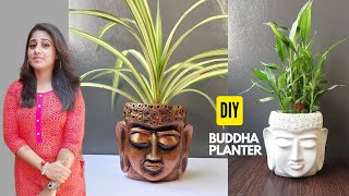 DIY Buddha planter for plant lovers💖#diycrafts #diyplanter #plasticbottlecraft