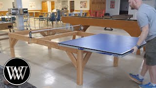 making a timber framed ping pong table