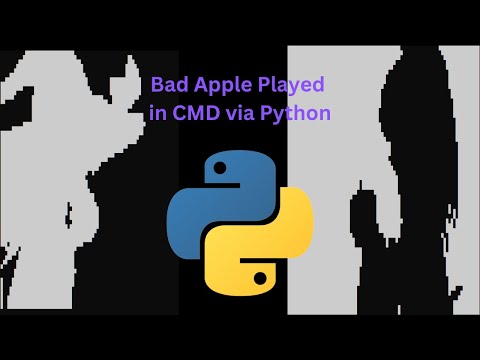 Bad Apple played in a Python Terminal