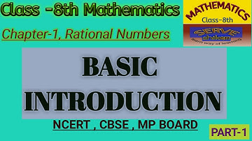 Rational Numbers (Basic Introduction)-Class-8th maths-Chapter-1-NCERT-by Serve Shiksha