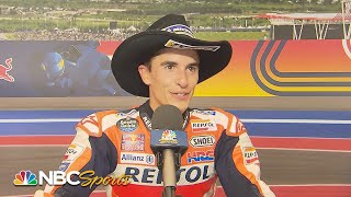 MotoGP: Marc Marquez, Fabio Quartararo, Pecco Bagnaia recap COTA podium efforts | Motorsports on NBC