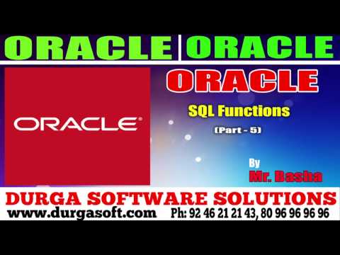 Oracle Tutorial || Oracle|Sql Functions Part - 5 by basha