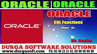 Oracle Tutorial || Oracle|Sql Functions Part - 5 by basha