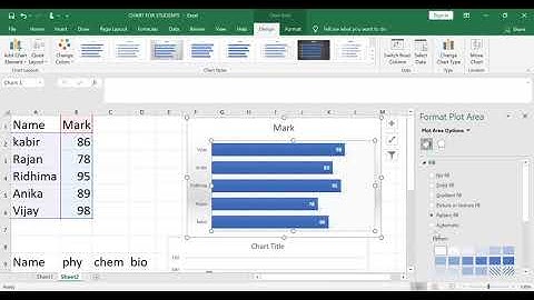 How to create  and format a chart in Excel( class 8)