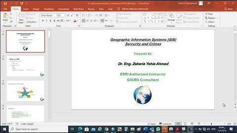 Introduction To GIS - مقدمة عن نظم المعلومات الجغرافية