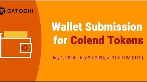 HOW TO LINK YOUR COLEND WITHDRAWAL ADDRESS ON SATOSHI APP