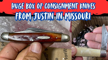 Opening a Large Package of 110 Consignment Knives from Justin in Missouri