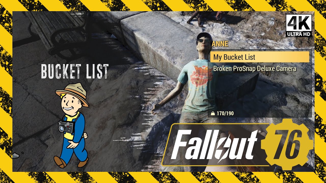 Bucket List | Fallout 76 [4K] PC Gameplay | Side Quest | No Commentary ...