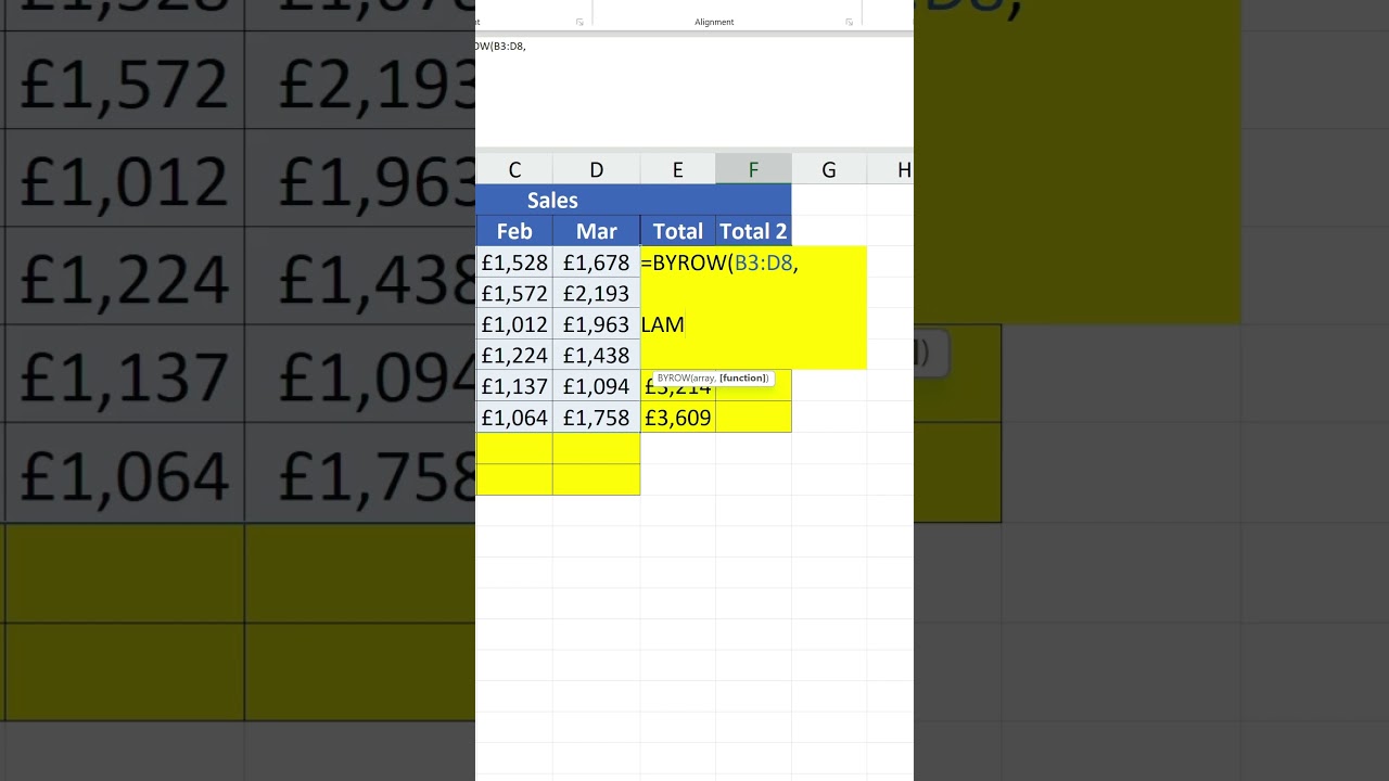 Sum multiple rows/columns individually (with one formula) in Excel - YouTube
