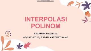[Metode Numerik] Interpolasi Polinom-Interpolasi Lagrange