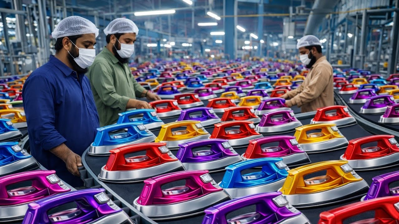 Amazing Mass Production Process Of Making Iron Press  