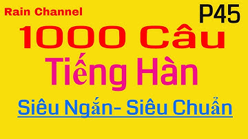 P45- 1000 Câu Tiếng Hàn Siêu Ngắn Thông Dụng - Học từ vựng tiếng Hàn Quốc-Online-Tiếng Hàn Giao Tiếp