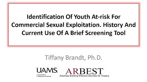 Identification of youth at-risk for commercial sexual exploitation