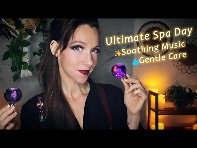 ASMR Spa Day 💆‍♀️ 🫧 Ice Globes, Bubble Mask, Hair Care & Relaxing Music