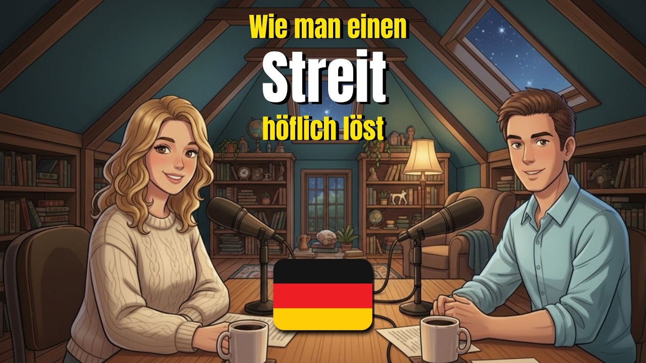 Wie man einen Streit höflich löst | German conversation exercise (A1-A2)