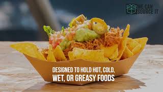 Small Kraft Food Trays Durable Grease-Resistant Cardboard Serving Containers