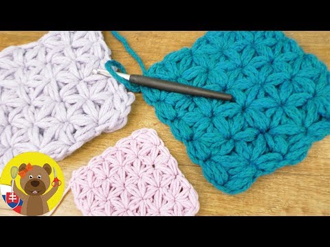 Háčkované kvety vzory 🌼 | Hviezdičkový vzor | Háčkovanie pre začiatočníkov vzory | Puff stitch vzor