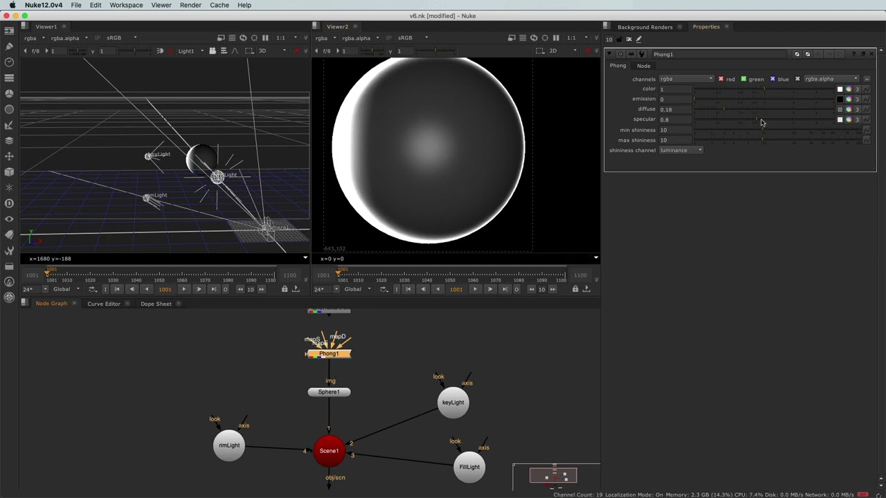 The Phong Shader | Mastering Nuke Vol 2