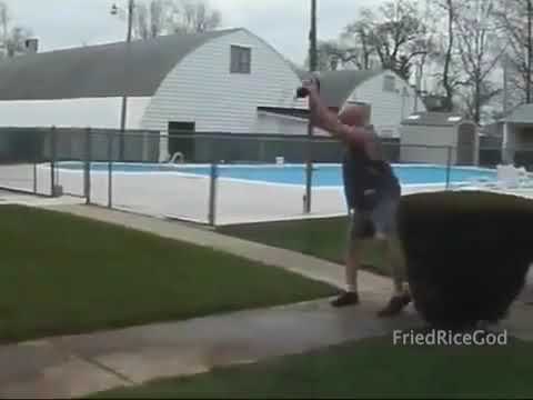 coke and mentos bottle rocket hits cameraman