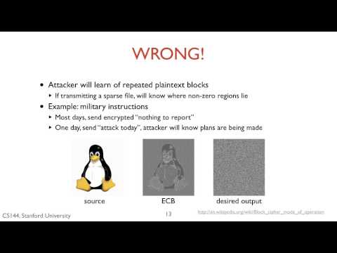 CS144 Fall 2013, Video 8-6g: Confidentiality