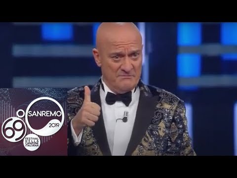 Sanremo 2019 - Il monologo di Claudio Bisio su Claudio Baglioni