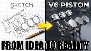 Modeling a V6 Engine Piston in Fusion 360 | ( Part 2 )