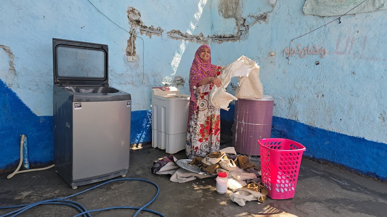 اول يوم غسيل في بيتي الجديد بس ايه روقان ايه ونظافه ايه  حاجه تفتح  النفس  