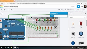 Tinkercad İle Arduino Bölüm 11 : Butonla Çalışan Trafik Lambası