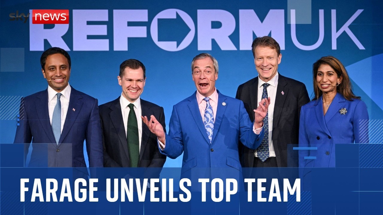Nigel Farage unveils Reform UK's top team