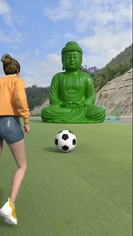 Beauty unblocks the Buddha statue🗿3D Special Effects | 3D Animation #shorts #vfxhd
