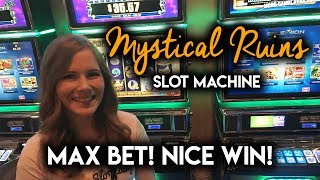 Mystical Ruins Slot Machine! Wild Multipliers! Great Run!!