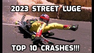 2023 Top 10 Street Luge Crashes!