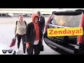 Zendaya takes care of her fans at JFK airport