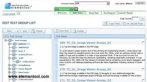 Elementool Test Cases Manual