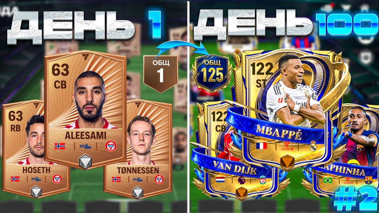 100 ДНЕЙ В FC MOBILE! | впервые ЗАДОНАТИЛ и ЗАБРАЛ 2 UTOTY | 8-15 день