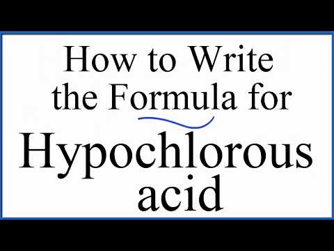 Video: Formule voor hypochloorzuur?