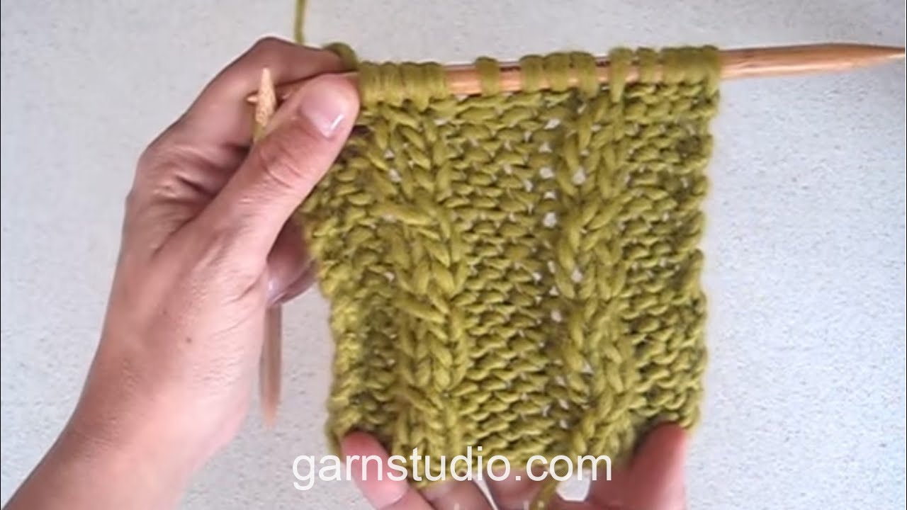 How to knit a cable without cable needle YouTube