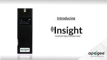 Introducing the Apogee InSight Handheld Spectroradiometer