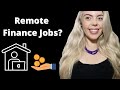 Work from home Finance jobs?