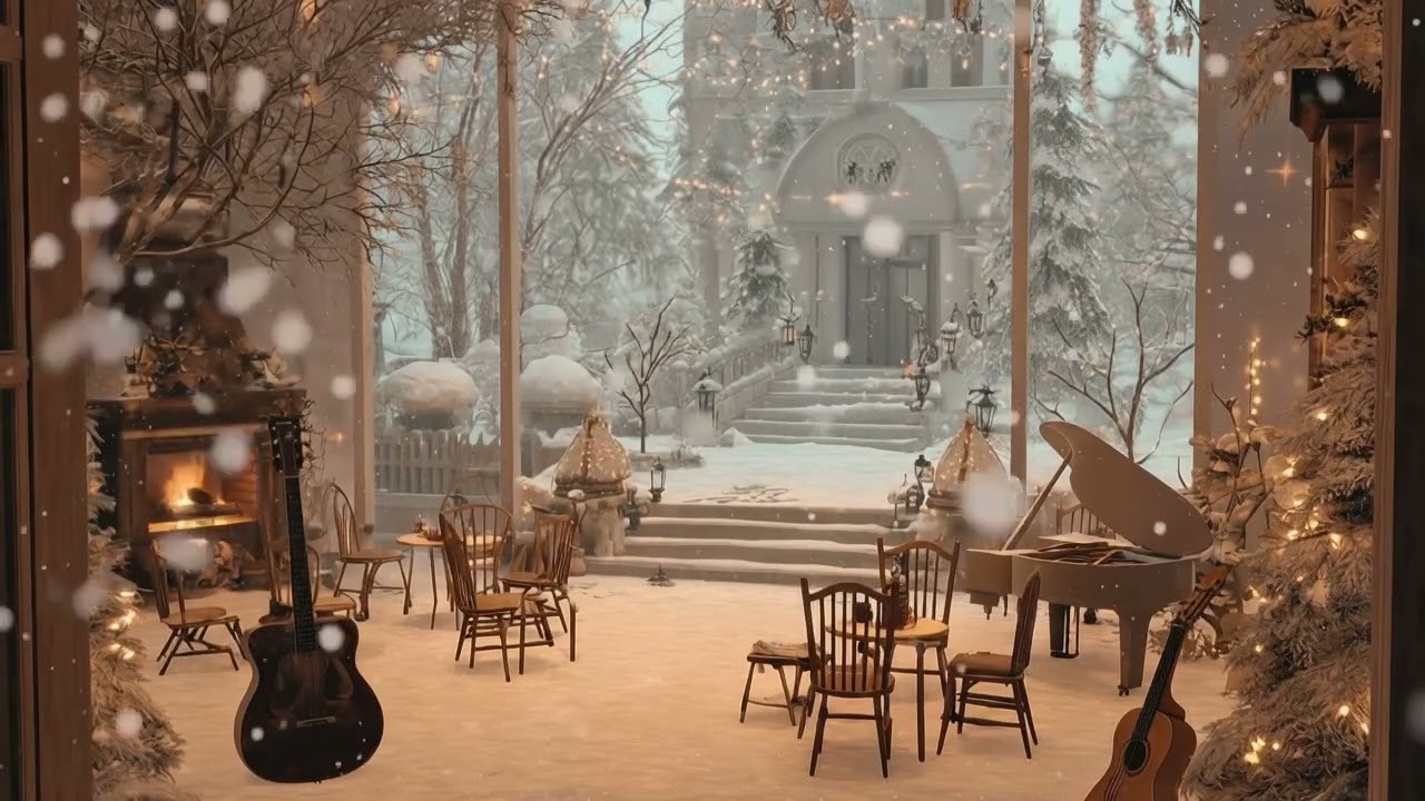Winter Fireplace Blues | Cozy Snowy Jazz & Soulful Blues Atmosphere