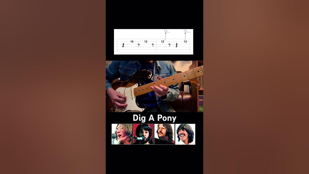 【TAB】Dig A Pony / The Beatles （Guitar Solo）#60s#fender#guitar#shorts #ビートルズ#ギター#tabs#johnlennon