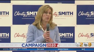 Christy smith is hoping to preserve the democratic hold on
congressional seat formerly held by katie hill, while mike garcia turn
distri...