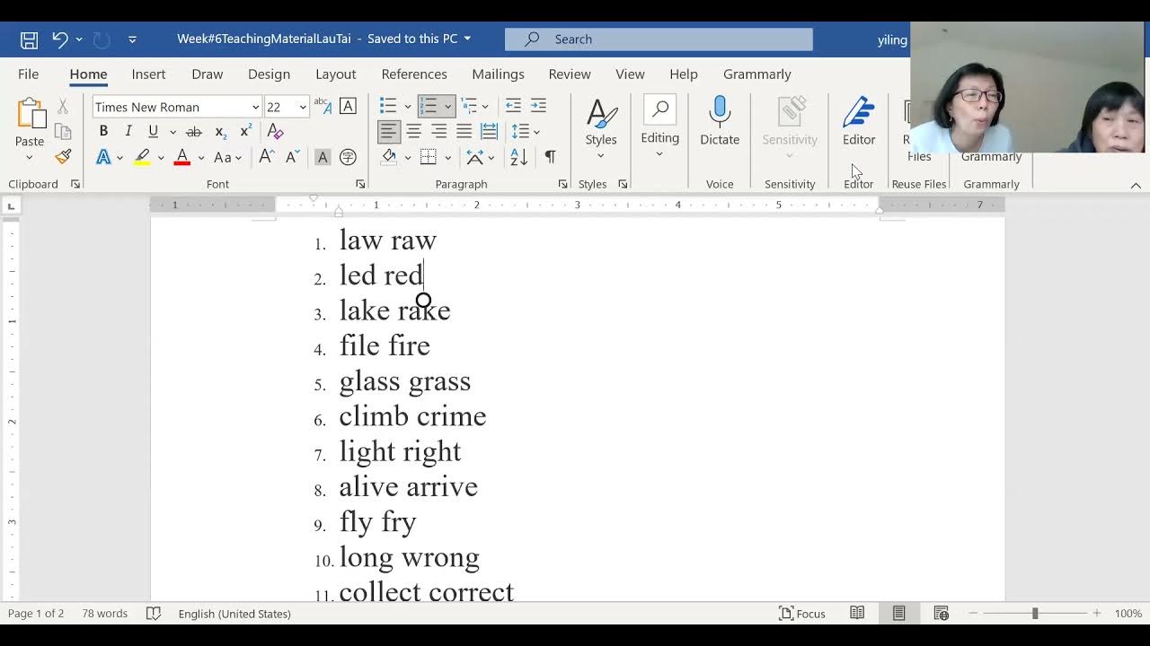 Yiling Wu Pronunciation Lesson YouTube