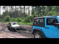 How not to pull a jeep out of the mud!