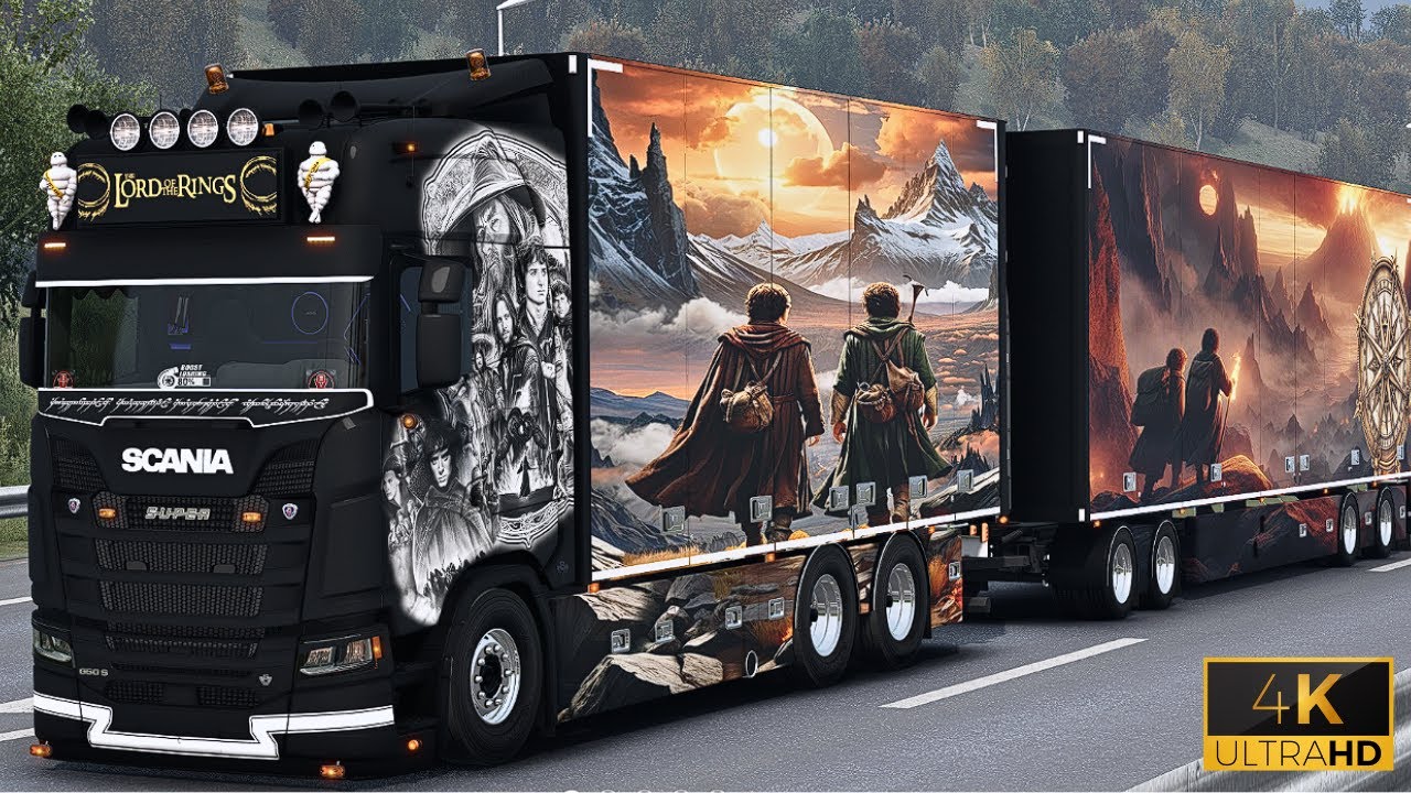 ETS 2 | Scania NG Tenebra 650S V8 | LOTR Gaming Modding mod | 4K | Realistic Driving 